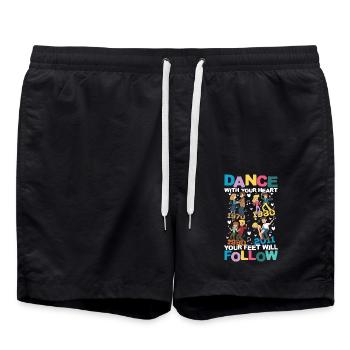 Dance With Your Heart Your Feet Will Follow - Badeshorts - Schwarz - Vorne - AI Model Male 185 light (185cm)