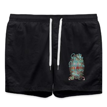 Papillon sans sourire jour perdu émotion - Short de bain - noir - Devant - AI Model Male 185 light (185cm)