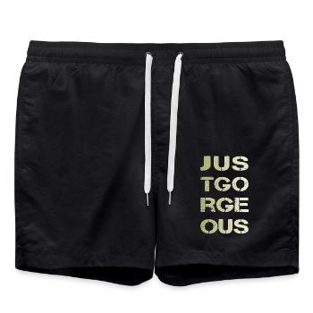 just gorgeous - Swim Trunks - black - Front - AI Model Male 185 light (185cm)