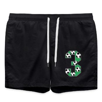 3e anniversaire Football Green - Short de bain - noir - Devant - AI Model Male 185 light (185cm)