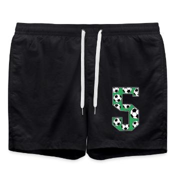 5 Anniversaire Football Green - Short de bain - noir - Devant - AI Model Male 185 light (185cm)
