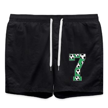7 anniversaire Football Green - Short de bain - noir - Devant - AI Model Male 185 light (185cm)