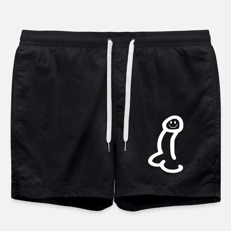 Penis - Badeshorts - Schwarz