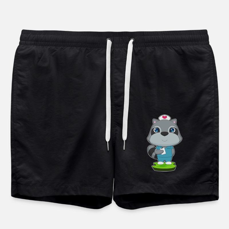 Raccoon Nurse Notepad - Swim Trunks - black