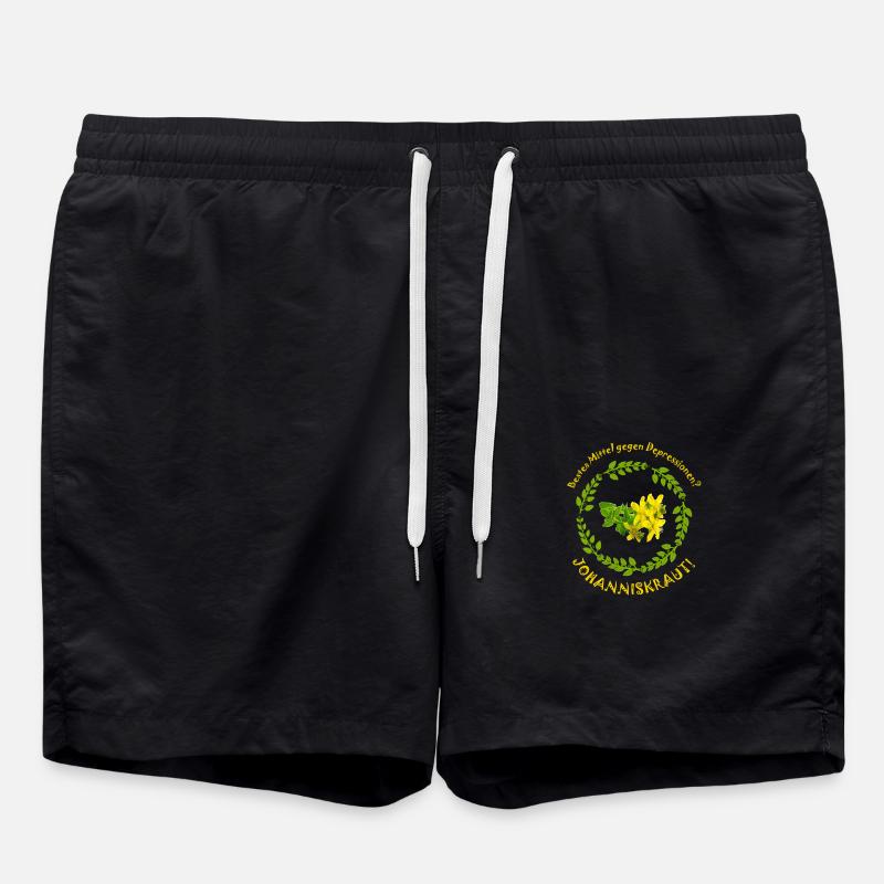 depressionen johanniskraut - Badeshorts - Schwarz