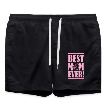 best mom ever - Badeshorts - Schwarz - Vorne - AI Model Male 185 light (185cm)