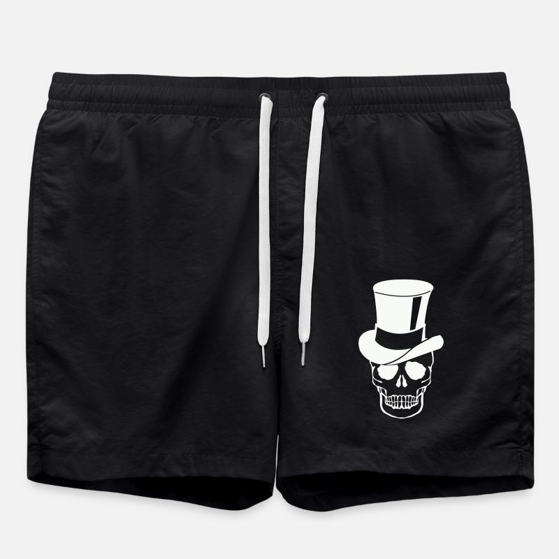Skull Cylinder - Swim Trunks - black