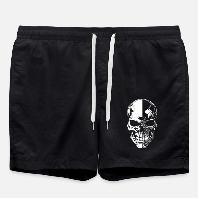 Skull - Swim Trunks - black