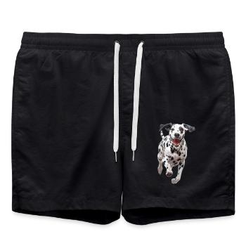 Dalmatiner - Badeshorts - Schwarz - Vorne - AI Model Male 185 light (185cm)