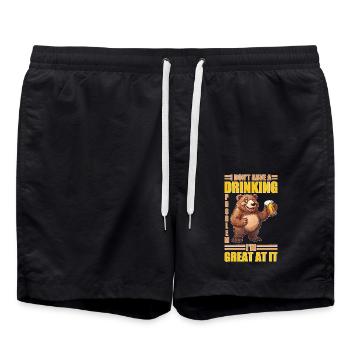 I Don't Have A Drinking Problem I'm Great At It - Badeshorts - Schwarz - Vorne - AI Model Male 185 light (185cm)