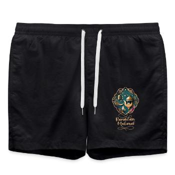 Cadeau du Ramadan Aïd Moubarak Islam Allah Musulman - Short de bain - noir - Devant - AI Model Male 185 light (185cm)