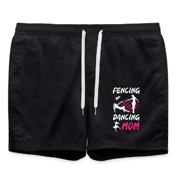 Fencing or Dancing Mom - Swim Trunks - black - Front - AI Model Male 185 light (185cm)