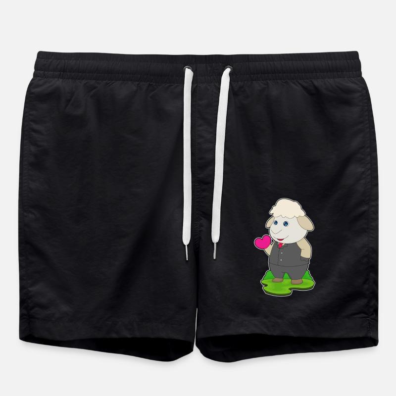 Schaf Bräutigam Anzug Hochzeit - Badeshorts - Schwarz