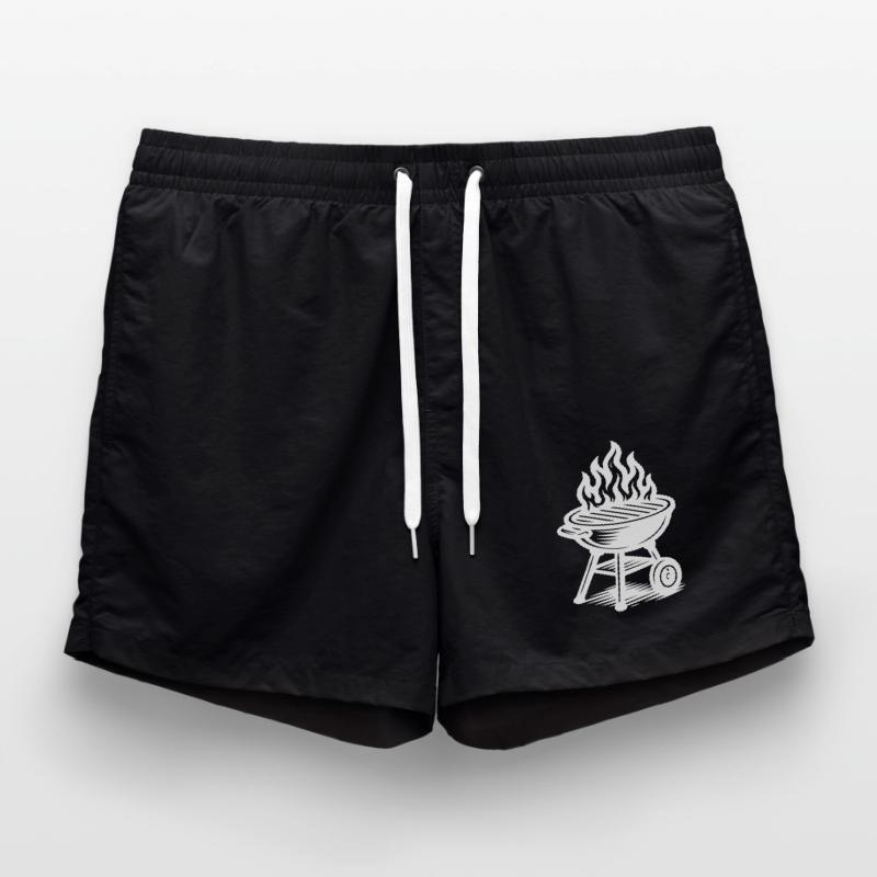 Grill Fire Grilling Swim Trunks
