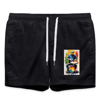 Percussion - Short de bain - noir - Devant - AI Model Male 185 light (185cm)
