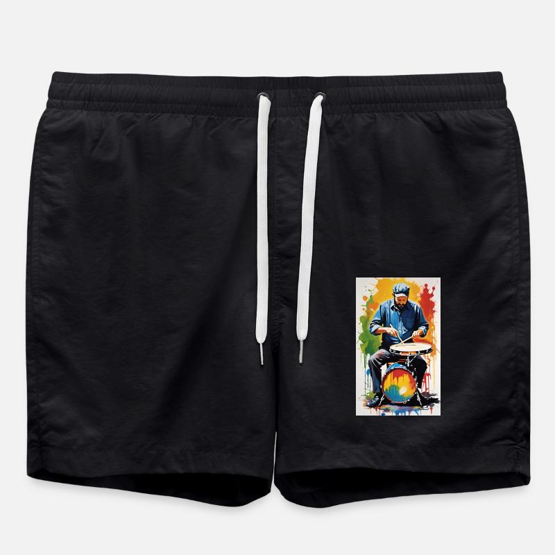 Schlagzeug - Badeshorts - Schwarz