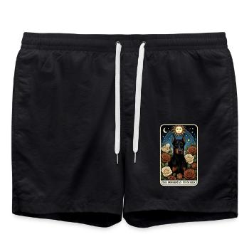 Dobermann - Badeshorts - Schwarz - Vorne - AI Model Male 185 light (185cm)