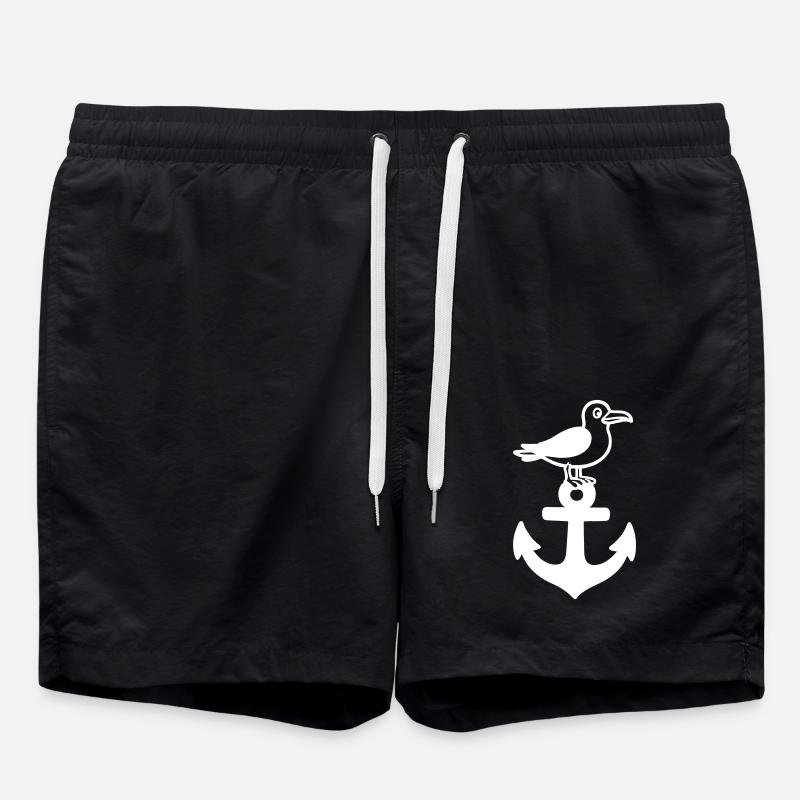 Anker Möwe Hafen - Swim Trunks - black