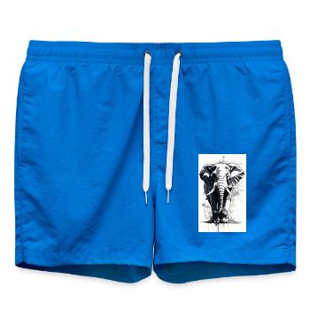 Elefant | Wildtier | Afrika | Kindermotive - Badeshorts - Cobalt blue - Vorne