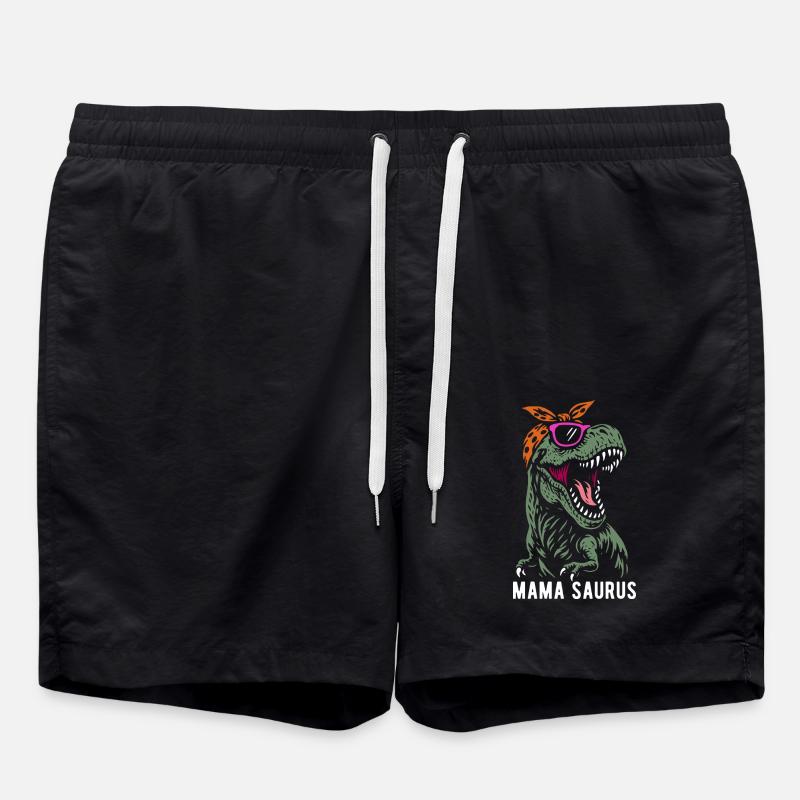 Maman Saurus - T-Rex - Tyrannosaure - Cadeau - Short de bain - noir