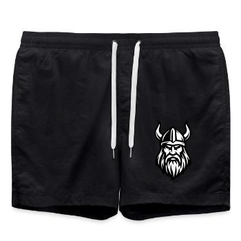 Viking Head - Swim Trunks - black - Front - AI Model Male 185 light (185cm)