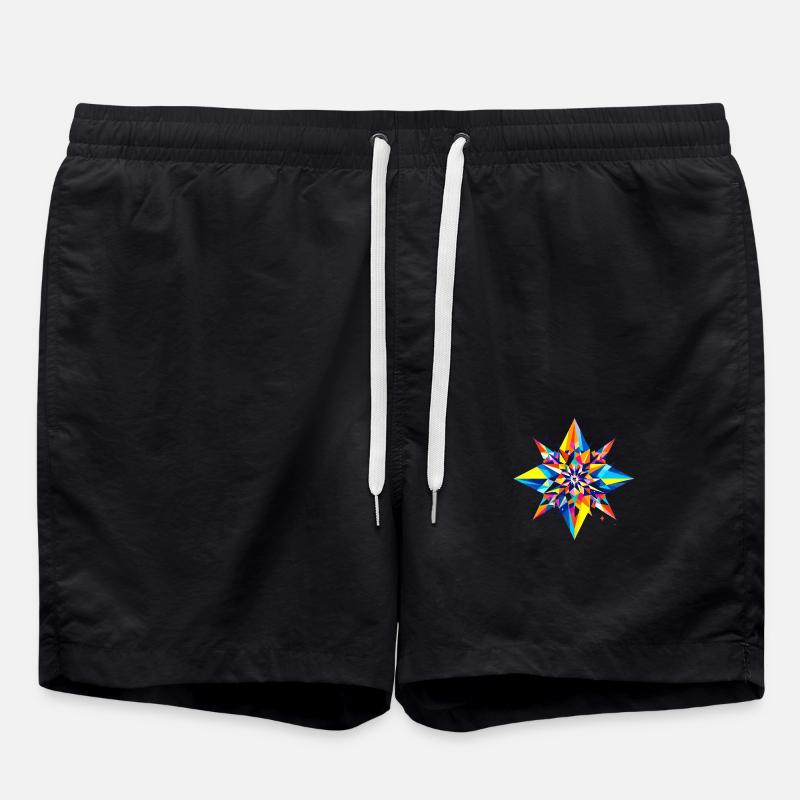 Stern - Badeshorts - Schwarz