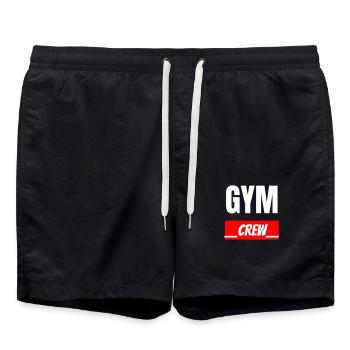 Gym crew - Badeshorts - Schwarz - Vorne - AI Model Male 185 light (185cm)