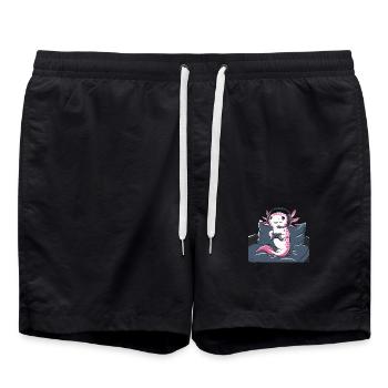 Axolotl Gamer Design – Conception d’amateurs de jeux vidéo - Short de bain - noir - Devant - AI Model Male 185 light (185cm)