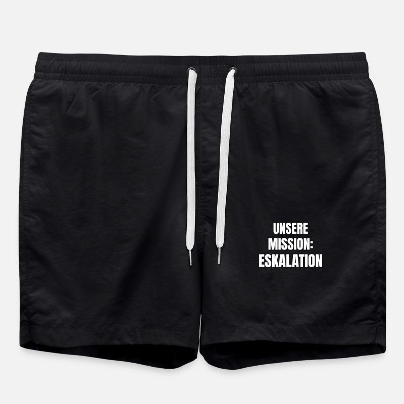 Our mission: Escalation - Swim Trunks - black