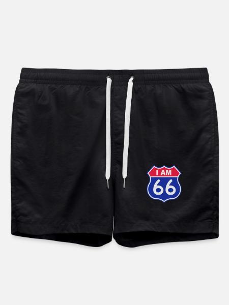 66 birthday - Swim Trunks - black