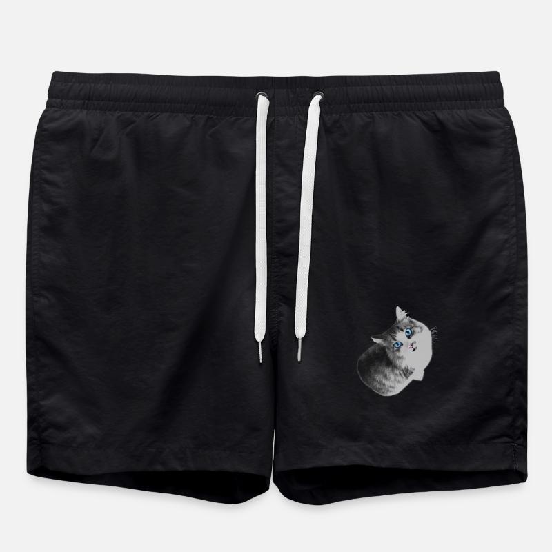 Maya the cat - Swim Trunks - black