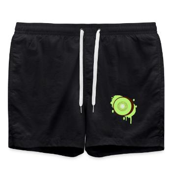 Kiwifrucht Graffiti - Badeshorts - Schwarz - Vorne - AI Model Male 185 light (185cm)