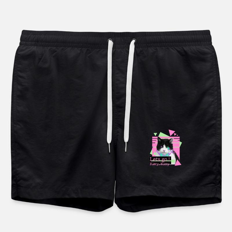 Lets go kitty, kitty - Swim Trunks - black