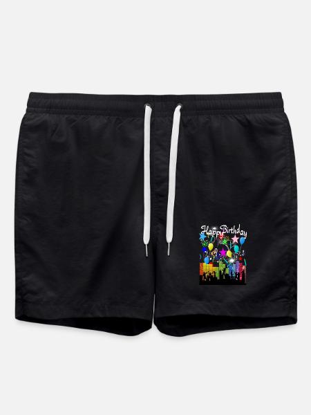 birthday - Swim Trunks - black