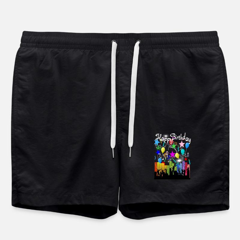 birthday - Swim Trunks - black