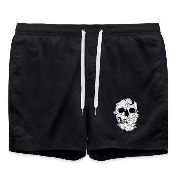 t-shirt tête de mort - Short de bain - noir - Devant - AI Model Male 185 light (185cm)