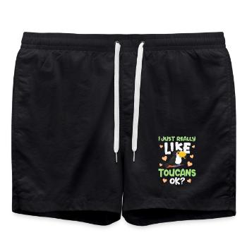 Toucan Oiseau Toucan - Short de bain - noir - Devant - AI Model Male 185 light (185cm)