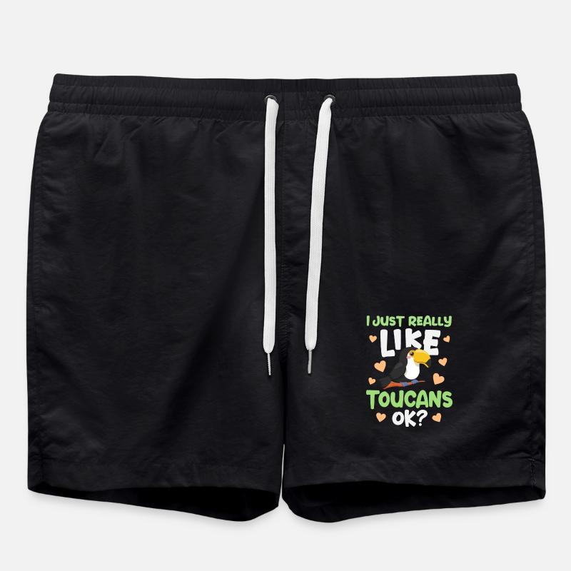 Toucan Bird Toucan - Swim Trunks - black