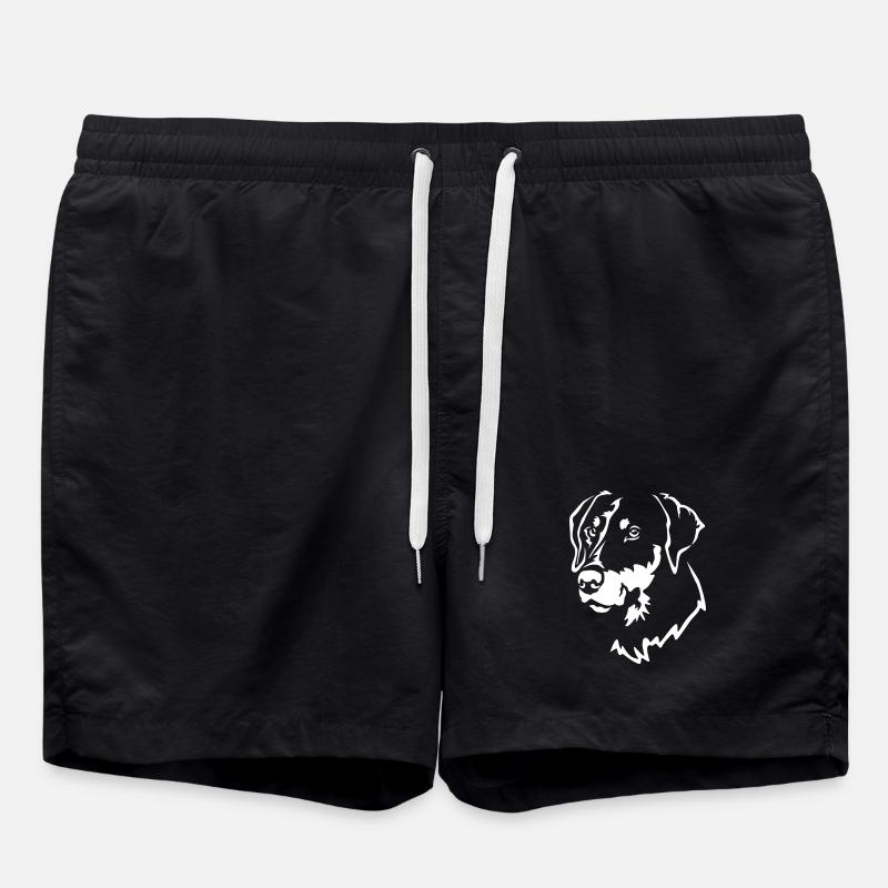 Doberman Head "Black Edition" - Swim Trunks - black