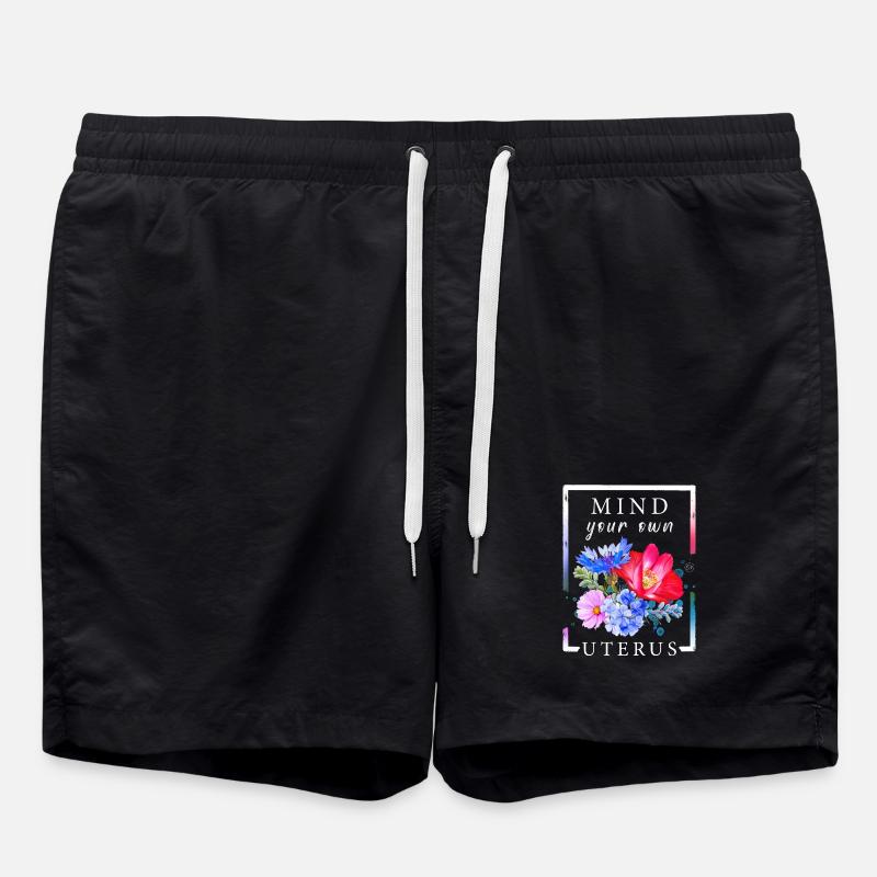 Mind your own uterus - Swim Trunks - black