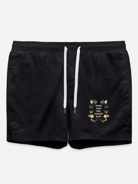 Keine Zeit der Garten Ruft - Badeshorts - Schwarz