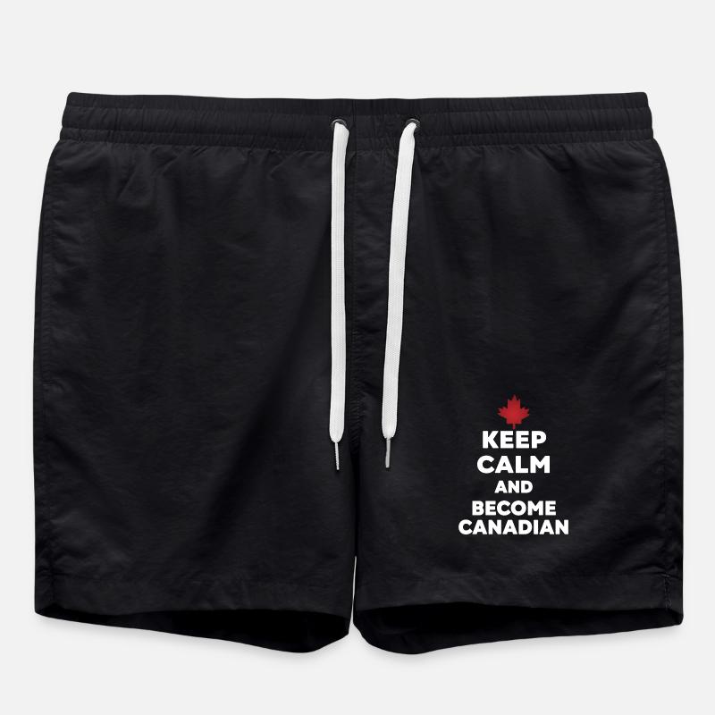Keep Calm Become Canadian - Short de bain - noir