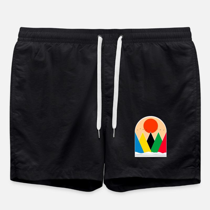 The Mountains - Swim Trunks - black
