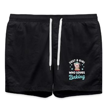 Baking Baker - Swim Trunks - black - Front - AI Model Male 185 light (185cm)