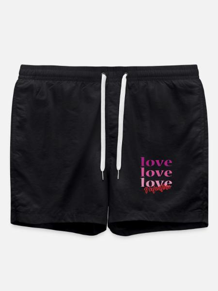 T-shirt Saint-Valentin amour Saint-Valentin - Short de bain - noir