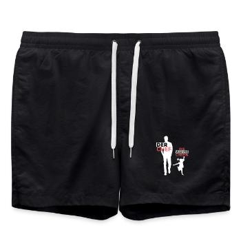 Vater Tochter Partnerlook Vatertag Papa Tochter - Badeshorts - Schwarz - Vorne - AI Model Male 185 light (185cm)
