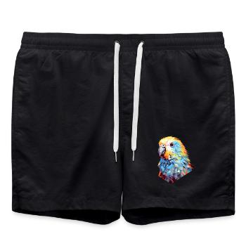 Perruche Polygone Bird Perruches - Short de bain - noir - Devant - AI Model Male 185 light (185cm)