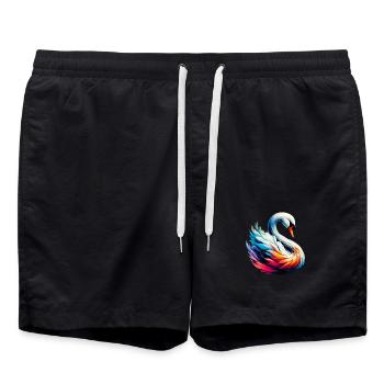 Cygne - Short de bain - noir - Devant - AI Model Male 185 light (185cm)