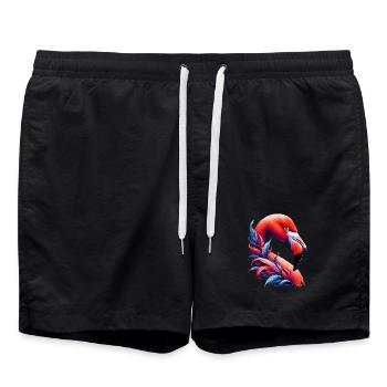 Flamingo - Badeshorts - Schwarz - Vorne - AI Model Male 185 light (185cm)