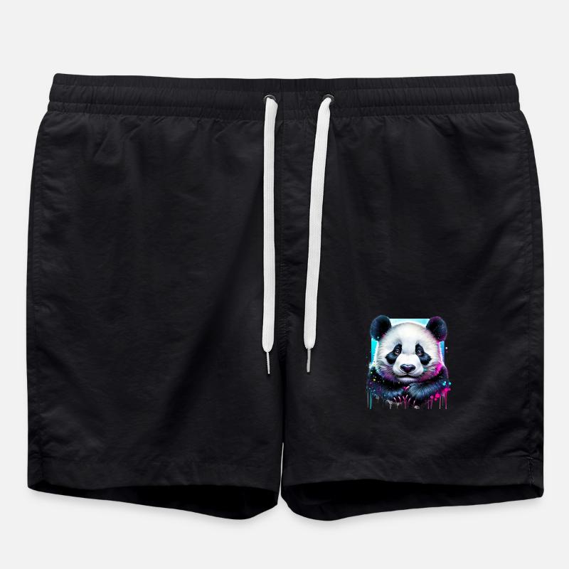 Panda - Swim Trunks - black